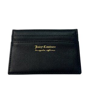 Juicy Couture Black Faux Leather Card Holder Wallet